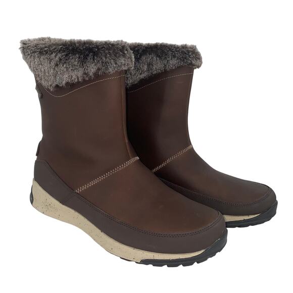 Chaco Mink Borealis Brown Fur Leather Boots NWOT Size 10 - Picture 1 of 9